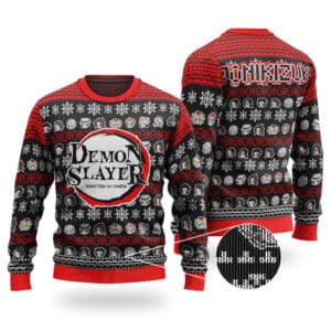 Demon Slayer Villains Logo Head Ugly Xmas Sweater