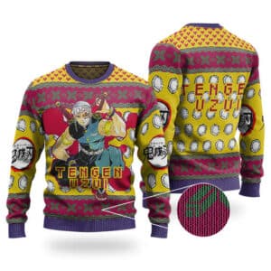 Flamboyant Tengen Uzui Artwork Ugly Xmas Sweater