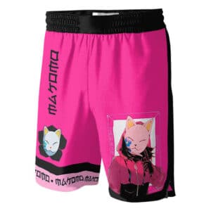 Makomo Retro Vibrant Punk Pink Basketball Shorts