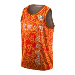 Flame Breathing First Form Vibrant Art NBA Jersey