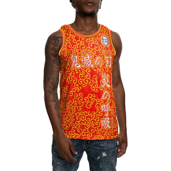 Flame Breathing First Form Vibrant Art NBA Jersey