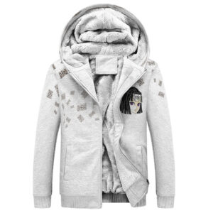 Kiriya Ubuyashiki White Fleece Hooded Jacket