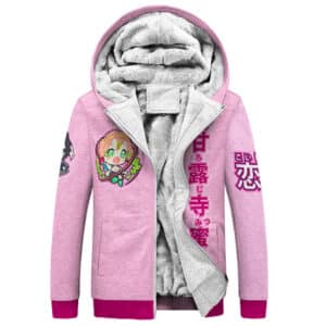 Mitsuri Kanroji Love Hashira Pink Fleece Hoodie