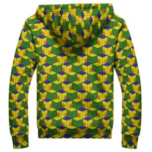 Sabito Kimono Geometric Design Fleece Hoodie