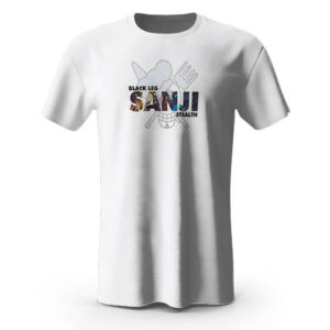 Sanji Black Leg Stealth Minimalist Skull T-shirt