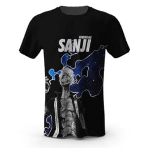 Sanji Skypiea Arc Sacrifice Sketch Art Black Shirt