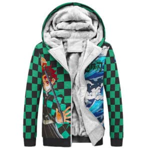 Tanjiro Kamado Water Breathing Style Fleece Jacket