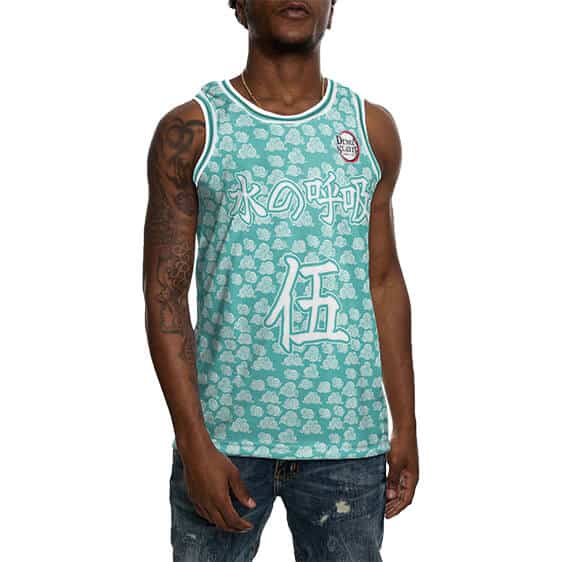 Water Breathing 5th Form Pattern Basketball Jersey