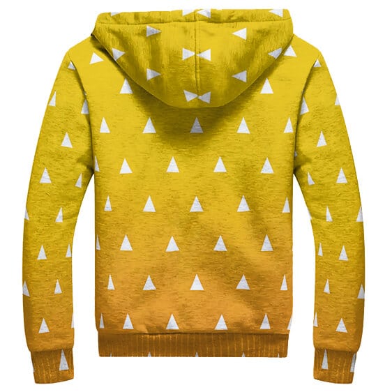 Zenitsu Haori Triangle Design Yellow Fleece Jacket