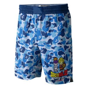 Baby Milo Bape Frieza Goku Blue Camo Jersey Shorts