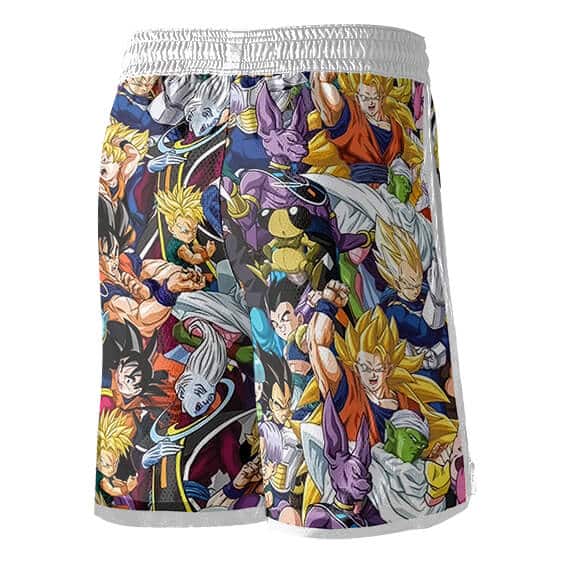 Dragon Ball Anime Characters Collage Jersey Shorts