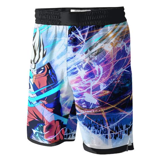 Dragon Ball Budokai Goku Kamehameha Jersey Shorts - Saiyan Stuff