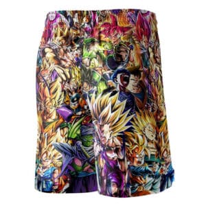 Dragon Ball Characters Overall Print Jersey Shorts