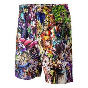 Dragon Ball Characters Overall Print Jersey Shorts
