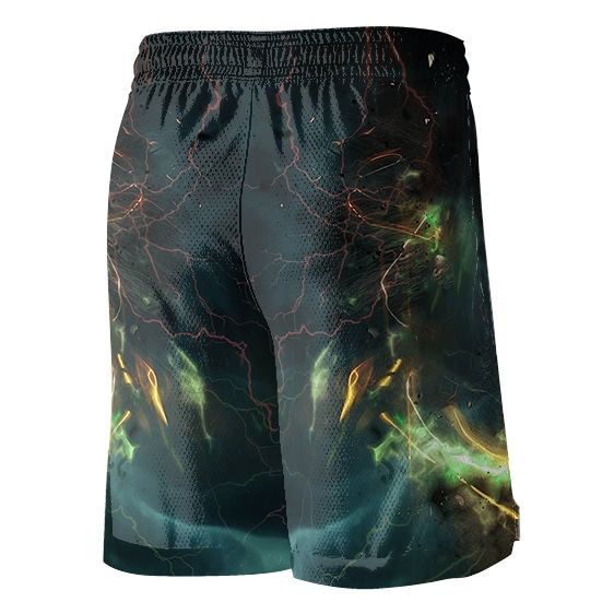 Goku Black Vibrant Lightning Strike Jersey Shorts