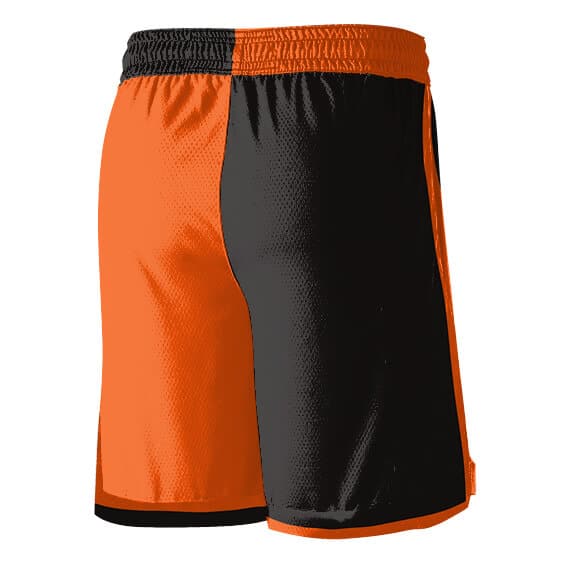 Goku Wisdom Kanji Black Orange Basketball Shorts