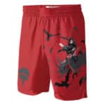 Itachi Uchiha Genjutsu Crows Red Basketball Shorts