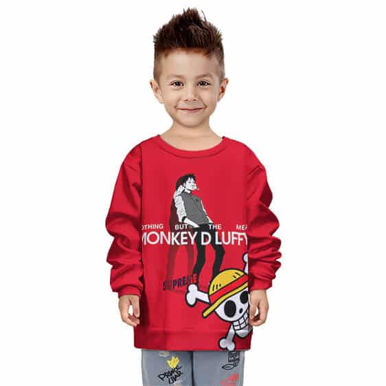 Monkey D. Luffy Supreme Red Children Sweatshirt