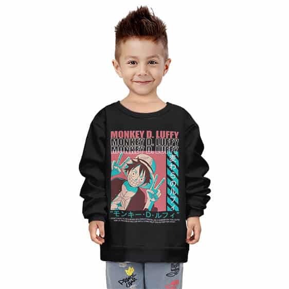 Monkey D . Luffy Retro Colors Kids Sweatshirt