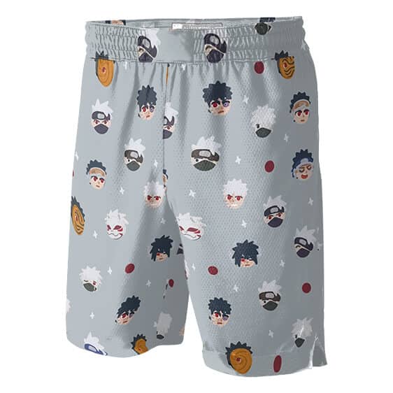 Kakashi And Obito Sharingan Chibi Jersey Shorts