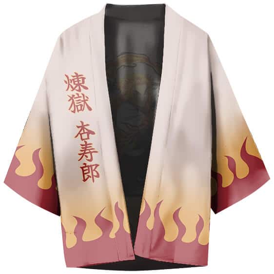 Kyojuro Red Flame-Like Ridges Outfit Kimono