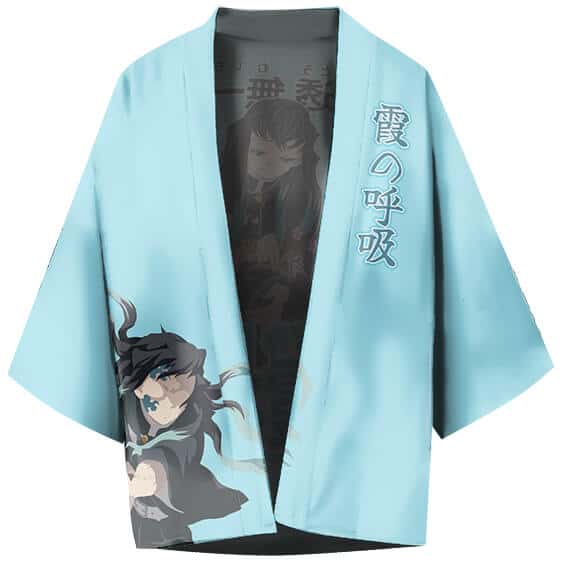 Muichiro Tokito Mist Hashira Blue Kimono Shirt