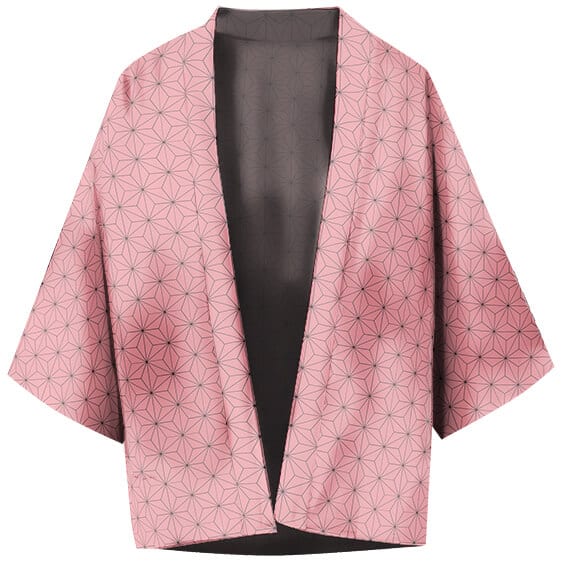 Nezuko Kamado Pink Asanoha Pattern Cosplay Kimono