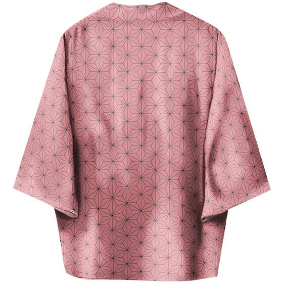 Nezuko Kamado Pink Asanoha Pattern Cosplay Kimono
