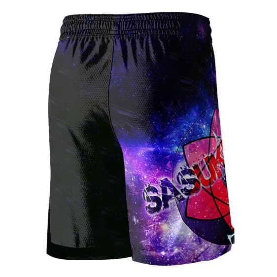 Sasuke Uchiha Sharingan Galaxy Basketball Shorts