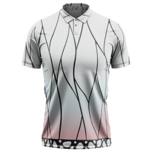 Shinobu Kocho Insect Haori Pattern Golf Shirt