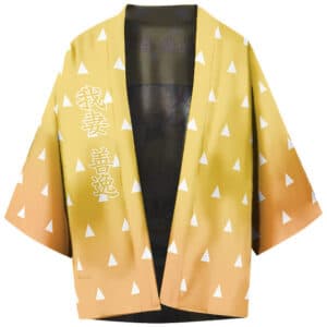 Zenitsu Triangle Pattern Outfit Yellow Kimono