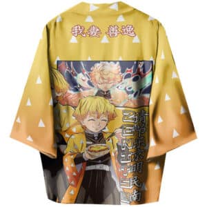 Zenitsu Triangle Pattern Outfit Yellow Kimono