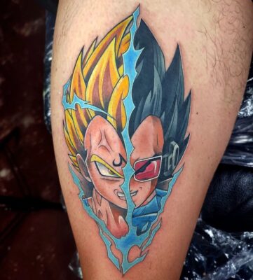 Evil Vegeta (Dragon Ball) Tattoo Design – Tattoos Wizard Designs