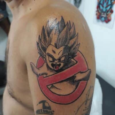 Gotenks Ghostbuster Parody Dragon Ball Z Tattoo