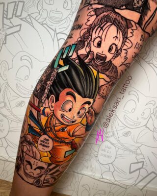 Goku's Early Adventures Arm Tattoo