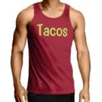 DBZ Krillin Tacos Casual Outfit Red Tank Top