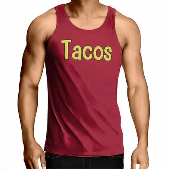 DBZ Krillin Tacos Casual Outfit Red Tank Top