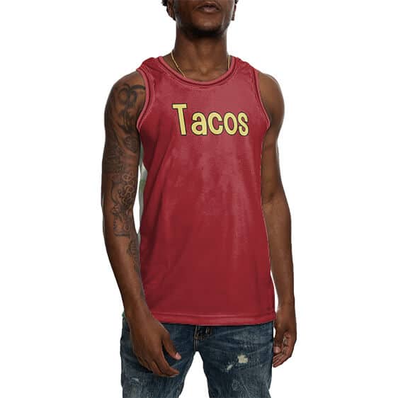 DBZ Krillin Tacos Outfit Red Basketball Jersey