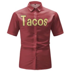 Dragon Ball Krillin Tacos Logo Red Aloha Shirt