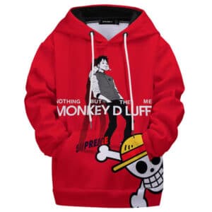 Luffy Nothing But The Meat Red Children's Hoodie