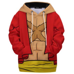Monkey D. Luffy Costume Red Kids Hoodie Jacket