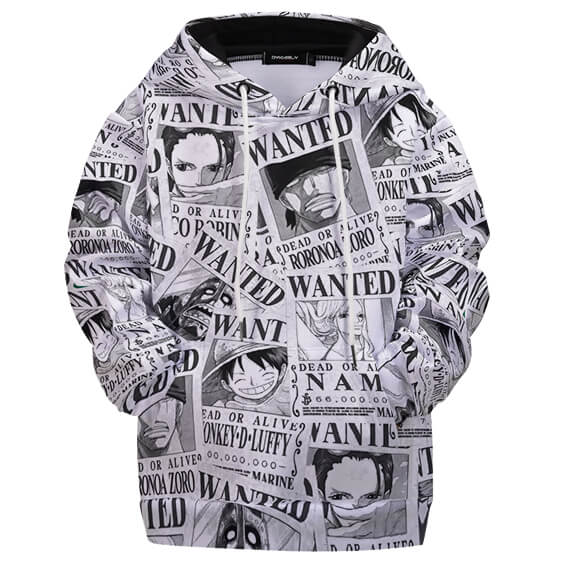 Straw Hat Crews Wanted Poster Collage Kids Hoodie