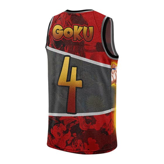 Dragon Ball Super Goku 4 SSJ Red Basketball Jersey