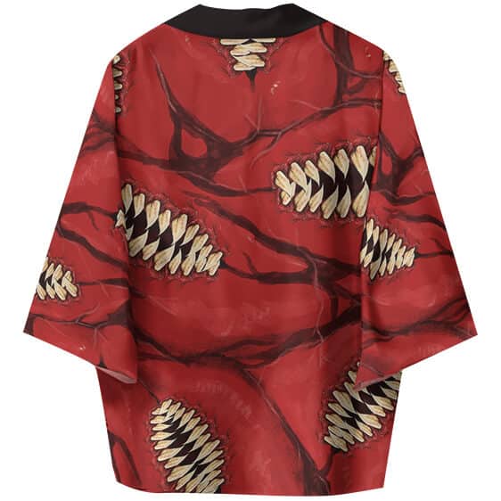 Epic Muzan Demon Body Art Design Red Kimono