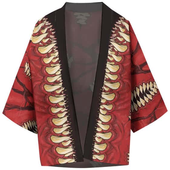 Epic Muzan Demon Body Art Design Red Kimono