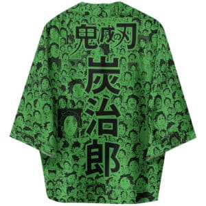 Funny Tanjiro Kamado Face Collage Kimono Shirt