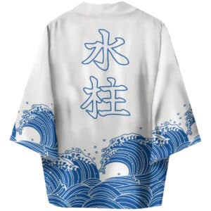 Giyū Tomioka Great Wave Art Design White Kimono