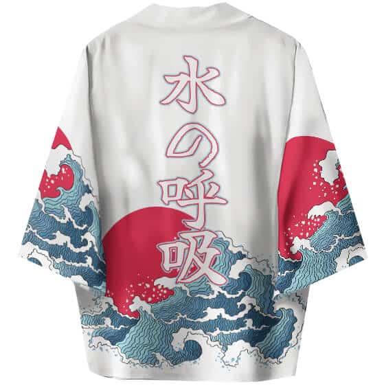 Tanjiro Kamado Ocean Waves Illustration Kimono
