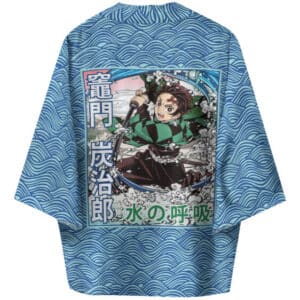 Tanjiro Kamado Water Breathing Blue Kimono Shirt