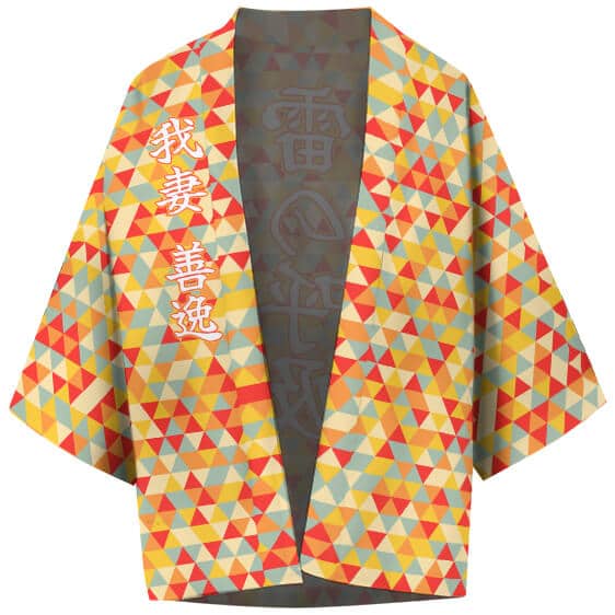 Zenitsu Agatsuma Triangle Pattern Kimono Shirt